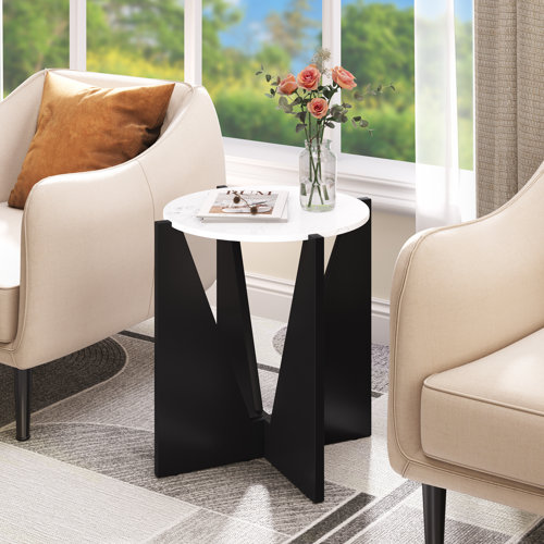 Ints Genuine Marble End Table 